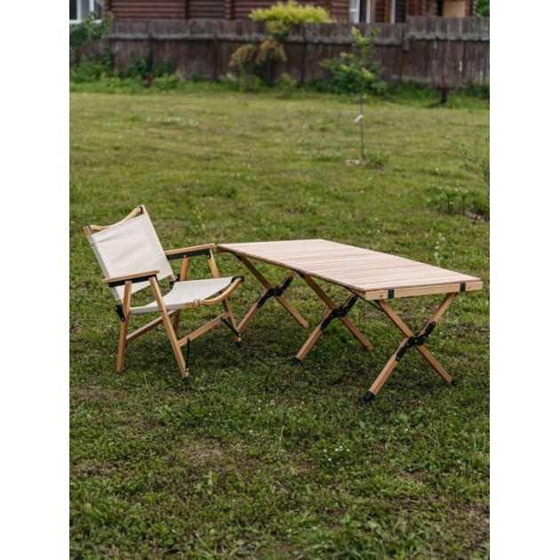 Набор для отдыха реечный стол 120 на 60 с креслами